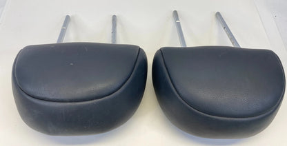 02-06 MINI COOPER FRONT LEFT & RIGHT SEAT HEADREST HEAD REST LEATHER BLACK OEM