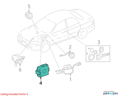 2000 2001 LEXUS ES300 RECEIVER DOOR CONTROL MODULE UNIT 89741-33280 OEM