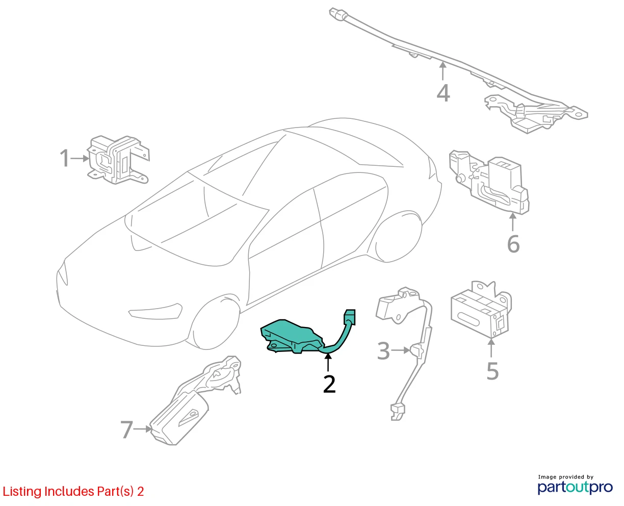 08-17 MITSUBISHI LANCER FRONT LEFT KEYLESS ENTRY ANTENNA RECEIVER 8637A221 OEM