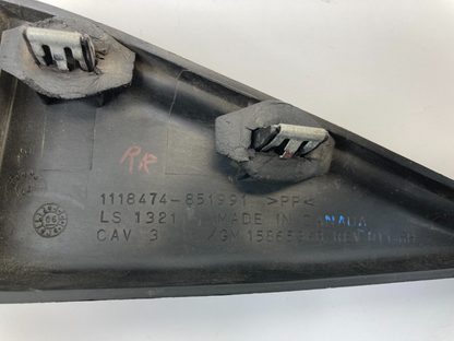 06-13 Chevrolet Impala Rear Right Inner Upper Door Corner Cover Trim 15865368