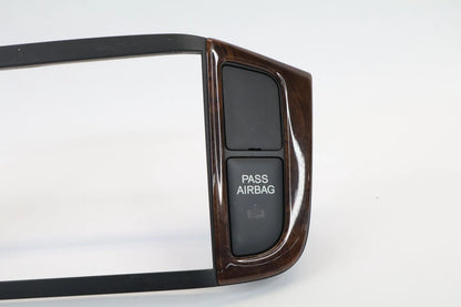 2003-2005 HONDA PILOT CENTER DASH RADIO TRIM BEZEL HAZARD & VTM SWITCH WOOD OEM