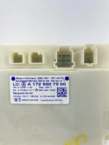 2010-2015 MERCEDES-BENZ GLK350 KEYLESS IGNITION CONTROL MODULE A172-900-79-00