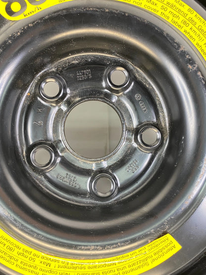 1999-2001 AUDI A4 EMERGENCY SPARE TIRE WHEEL COMPACT DONUT T125/90R15 15"