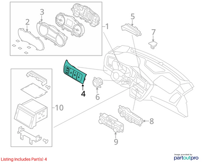 2014-2016 KIA OPTIMA DASH DIMMER LIGHT TRACTION CONTROL SWITCH 93300-4C600VA OEM