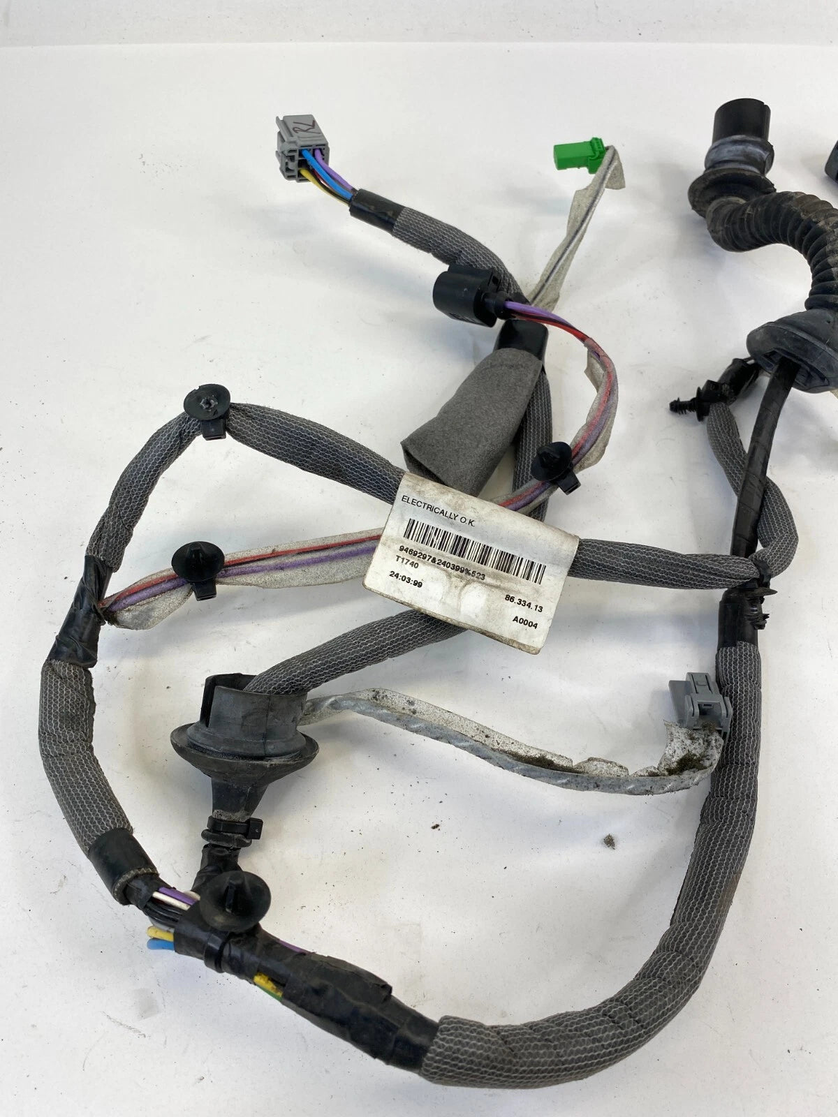1999-2006 VOLVO S80 REAR LEFT DOOR WIRE HARNESS WIRING PLUGS OEM FACTORY 9469297