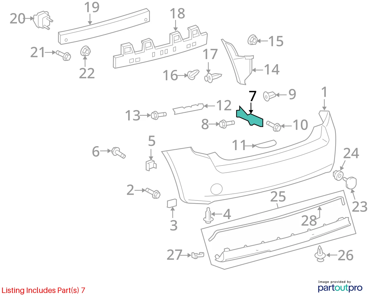 2008-2015 SCION XB REAR BUMPER LEFT & RIGHT BRACKET RETAINER 52563-12070 OEM