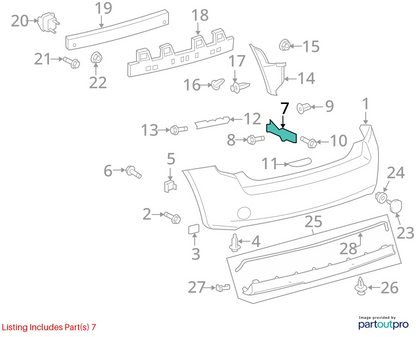 2008-2015 SCION XB REAR BUMPER LEFT & RIGHT BRACKET RETAINER 52563-12070 OEM