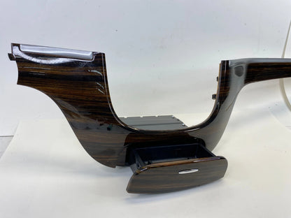 2010-2012 Hyundai Santa Fe Center Dash Lower Radio Bezel Trim Molding Woodgrain