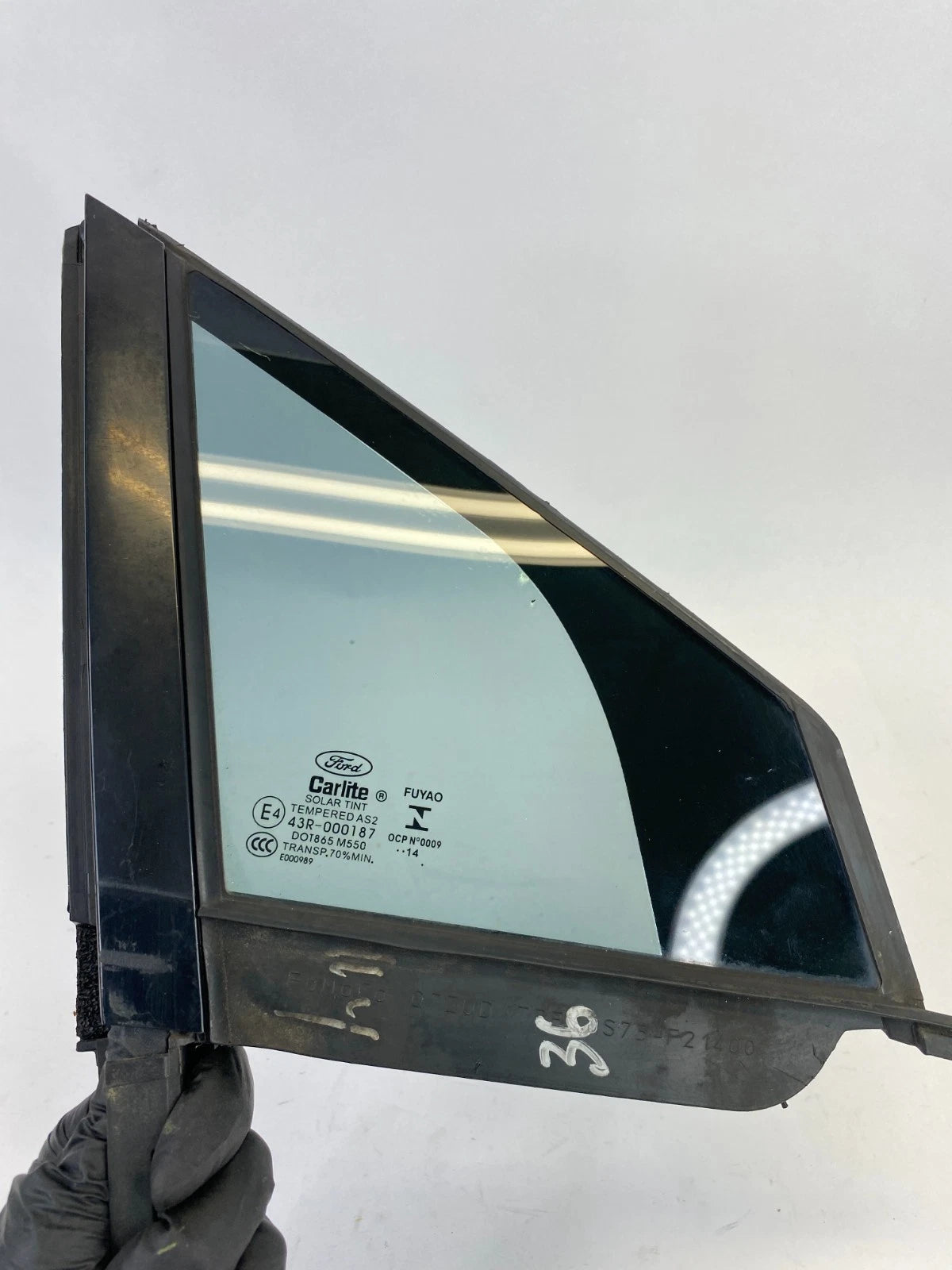 2013-2020 FORD FUSION FRONT RIGHT DOOR QUARTER WINDOW VENT GLASS OEM DS73-F21400