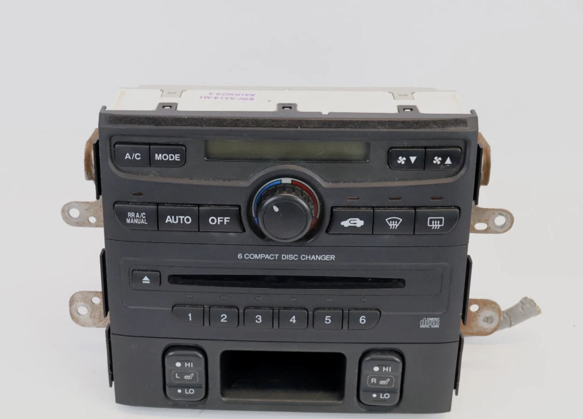 03-05 HONDA PILOT DASH AC CLIMATE CONTROL CD PLAYER RECEIVER & SEAT SWITCH PANEL