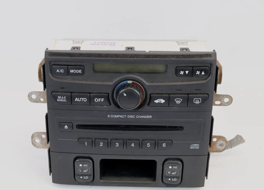 03-05 HONDA PILOT DASH AC CLIMATE CONTROL CD PLAYER RECEIVER & SEAT SWITCH PANEL