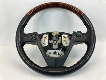2004-2007 CADILLAC CTS STEERING WHEEL W/ SWITCHES LEATHER WOOD TRIM 21994384