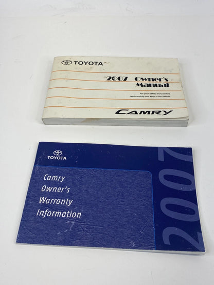2007 07 TOYOTA CAMRY OWNERS MANUAL INFORMATION WARRANTY GUIDE BOOK SET