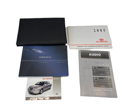 2005 KIA AMANTI 3.5L V6 A/T SEDAN OWNER'S MANUAL WARRANTY GUIDE BOOK W/ CASE OEM