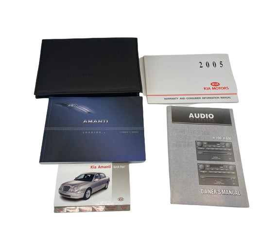 2005 KIA AMANTI 3.5L V6 A/T SEDAN OWNER'S MANUAL WARRANTY GUIDE BOOK W/ CASE OEM