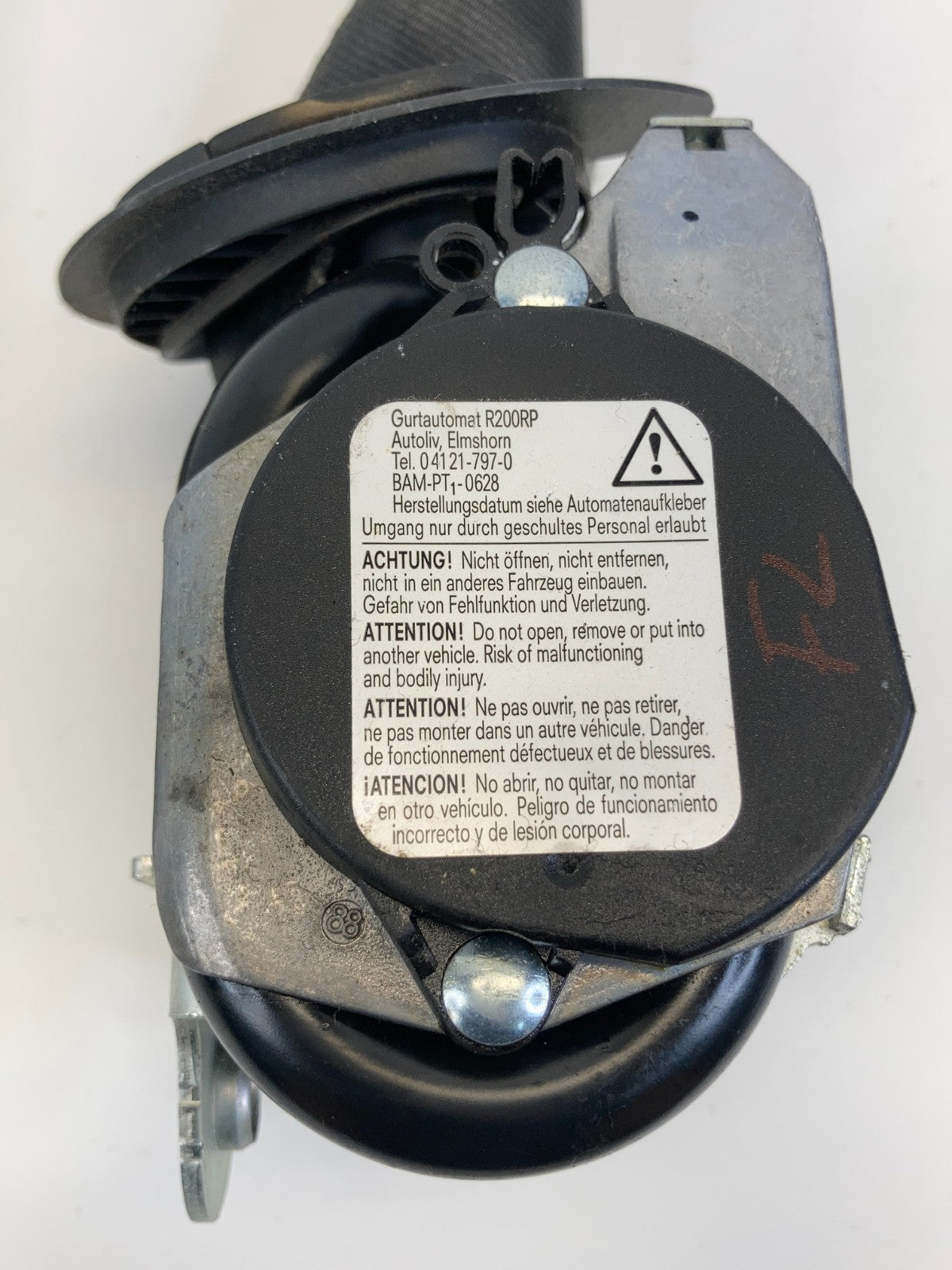 2009-2017 Volkswagen CC Front Left Seat Belt Retractor Assembly 3C1-857-705-K