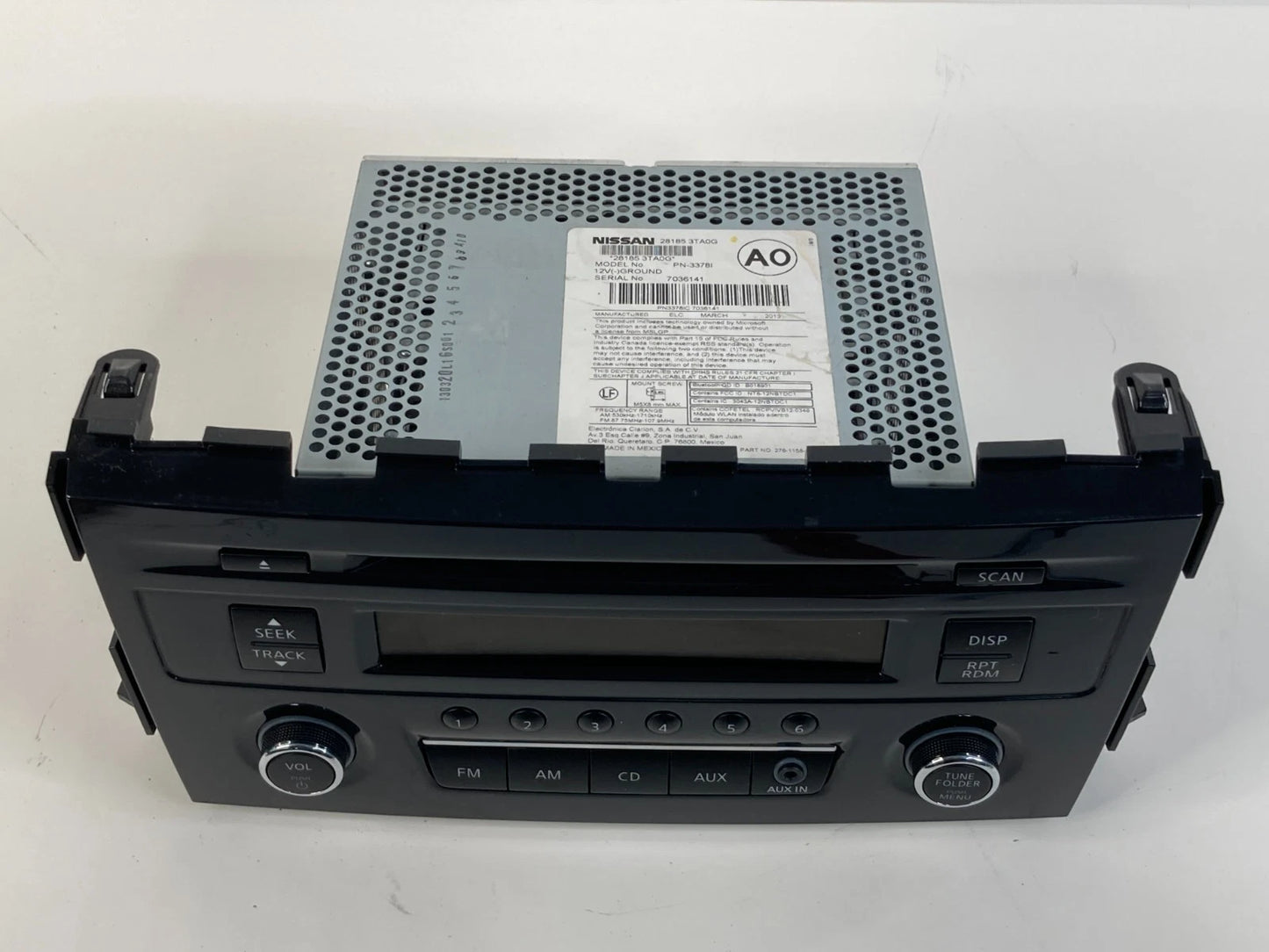2013 NISSAN ALTIMA RADIO AM/FM MP3 CD DISC PLAYER RECEIVER 28185-3TA0G OEM