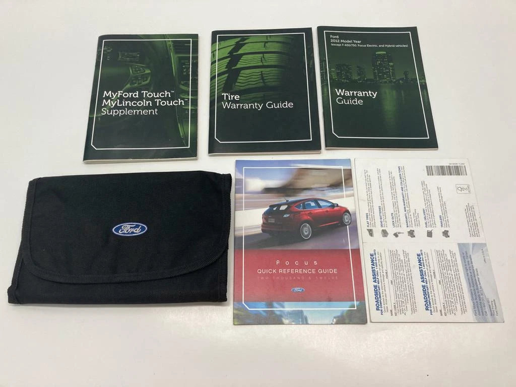 2012 12 FORD FOCUS WARRANTY GUIDE REFERENCE SUPPLEMET BOOKS SET W/ CASE OEM