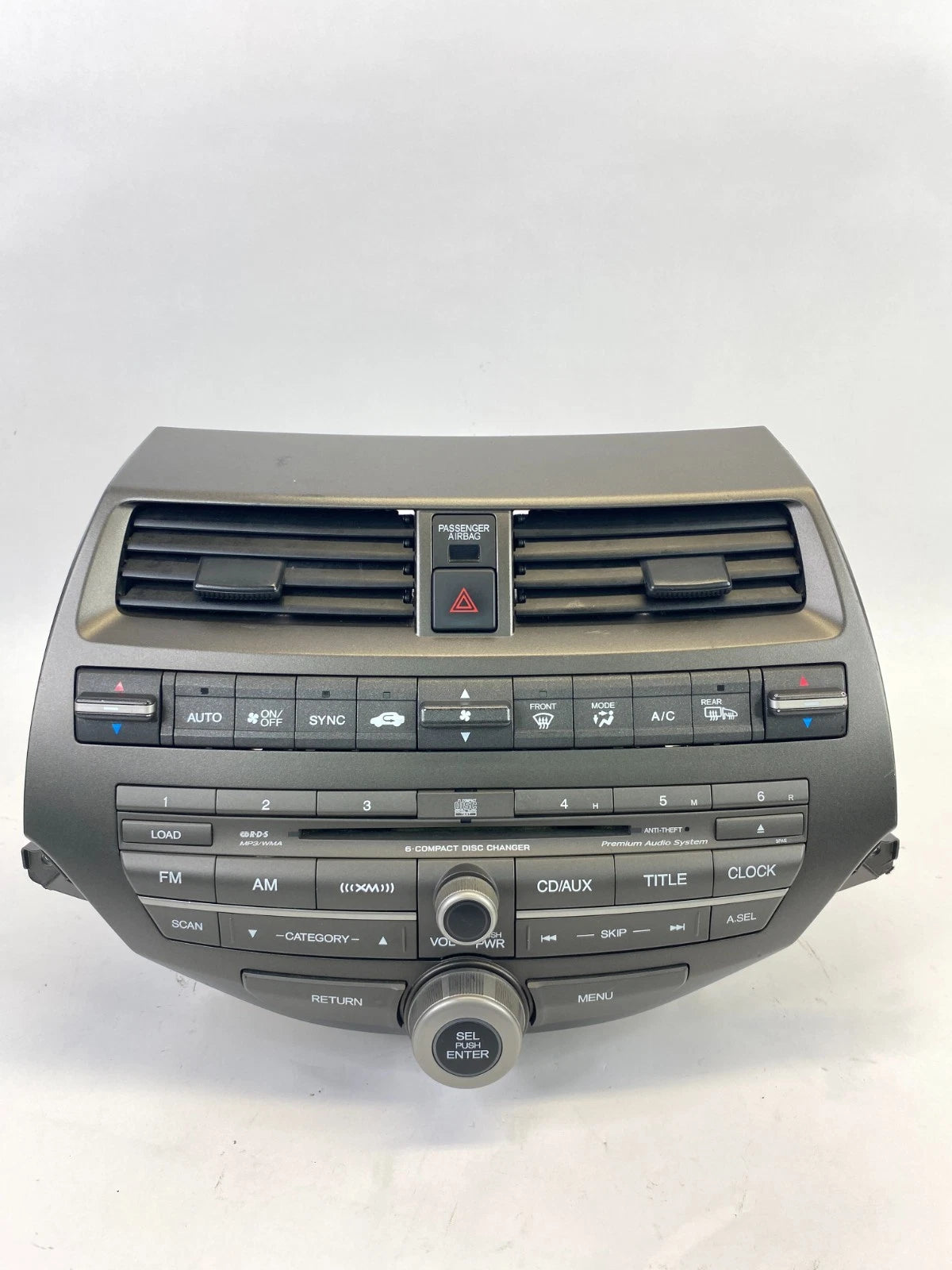2008-2012 HONDA ACCORD AM/FM RADIO RECEIVER MP3 DISC PLAYER W/ CLIMATE CONTROL