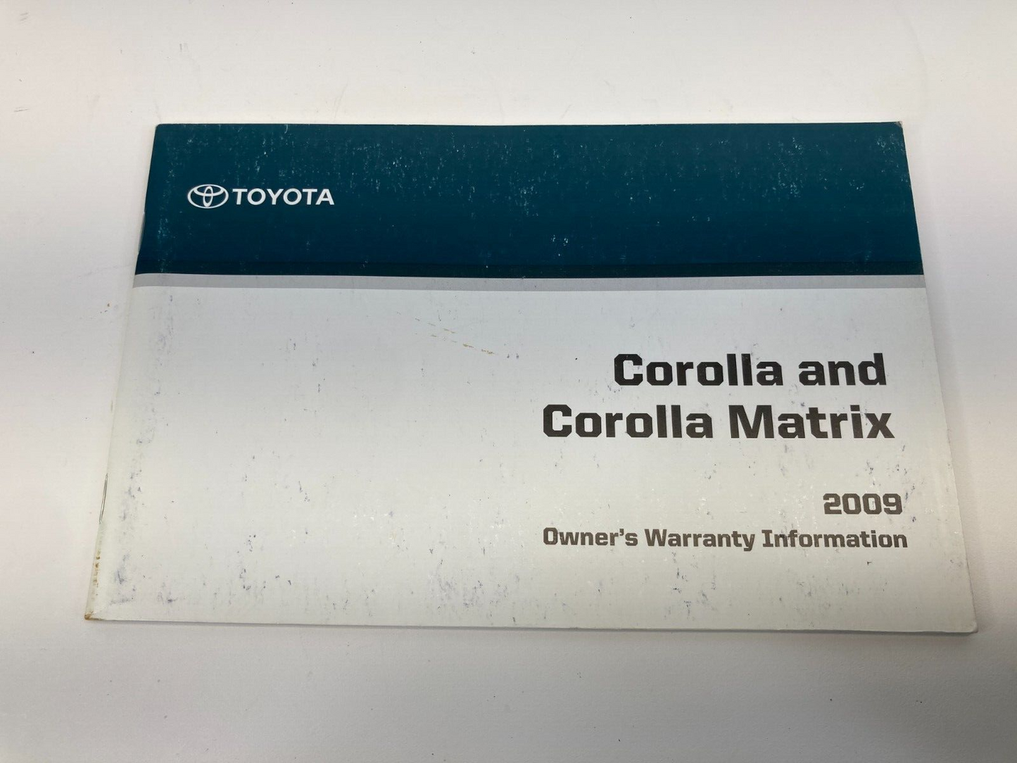 2009 Toyota Corolla Owners Manual & Warranty Information Guide Maintenance Case