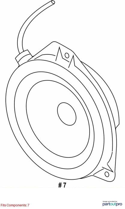 05-09 SUBARU OUTBACK LEGACY FRONT LEFT DRIVER SIDE DOOR SPEAKER 86301AG61A OEM