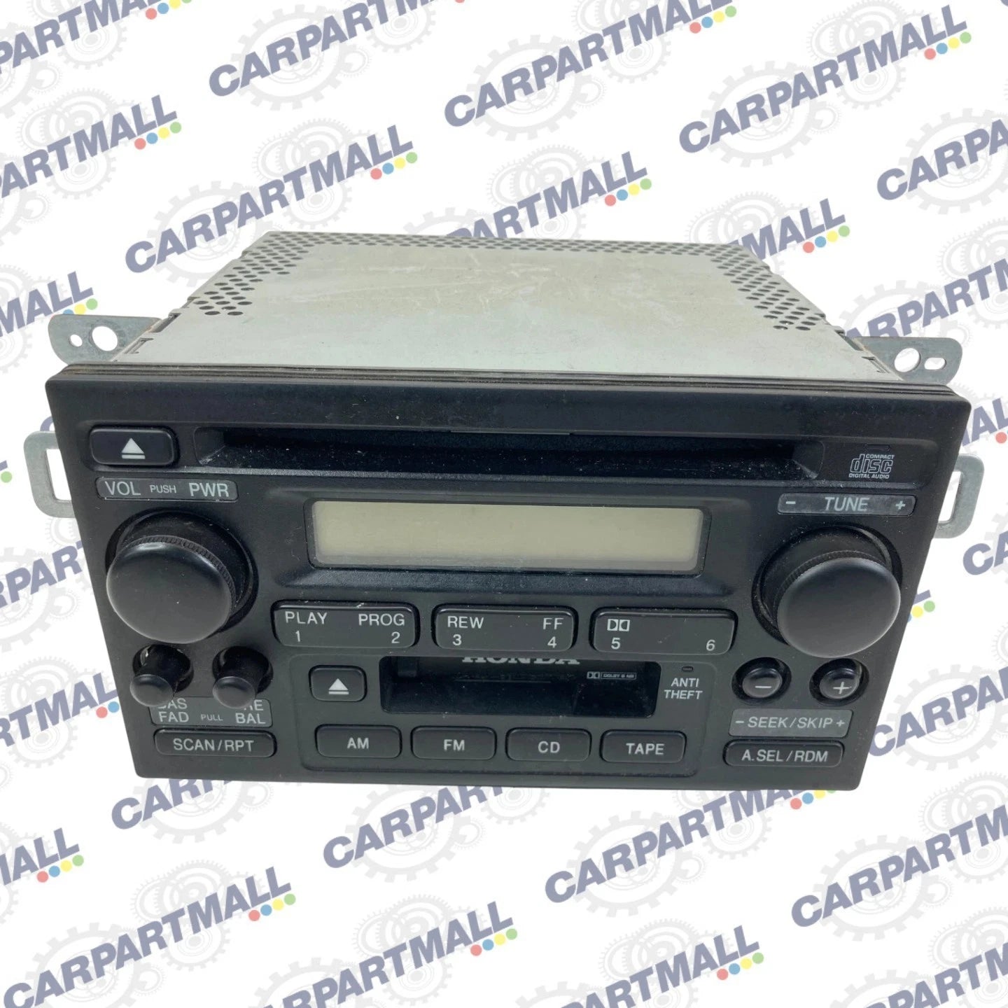 01-02 HONDA ACCORD AM FM RADIO RECEIVER PLAYER CD CASSETTE 39101-S84-A510 OEM