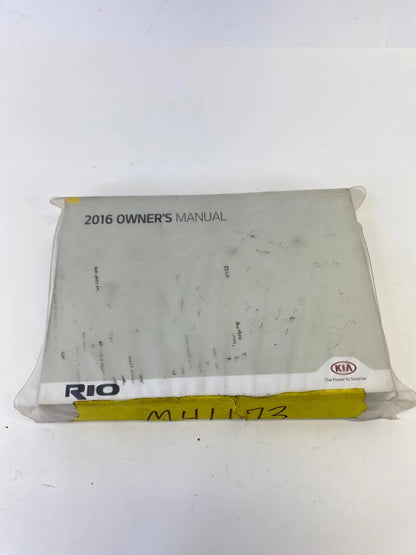 2016 16 KIA RIO LX SEDAN OWNER'S MANUAL INFORMATION SET GUIDE BOOK OEM