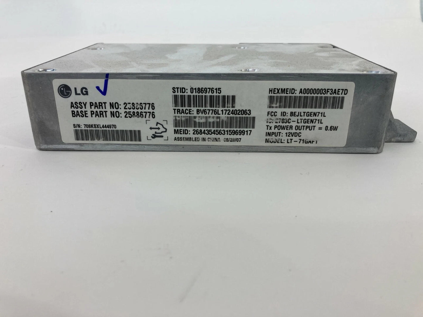 2007 2008 CHEVROLET IMPALA ONSTAR COMMUNICATION CONTROL MODULE OEM 25886776