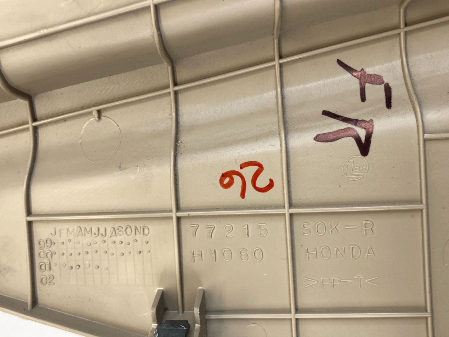 99-03 Acura TL Dash Right Passenger Instrument Access Fuse Panel Trim 77215-S0K