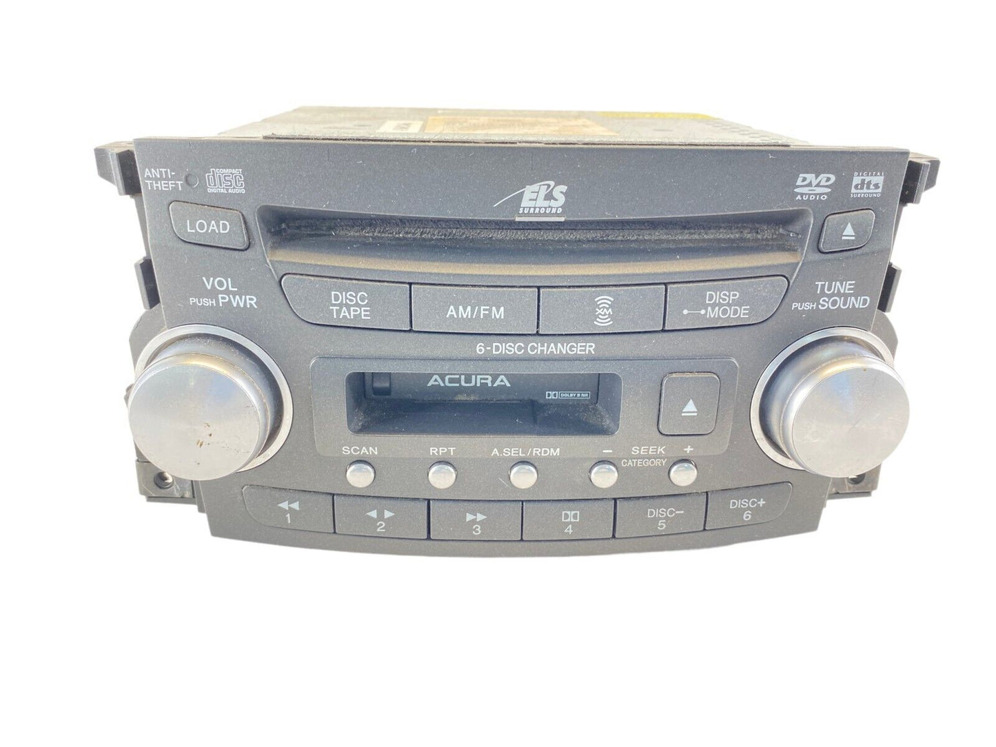 05 06 Acura TL Radio AM FM 6 Disc CD Changer DVD Cassette Player 39100-SEP-A010