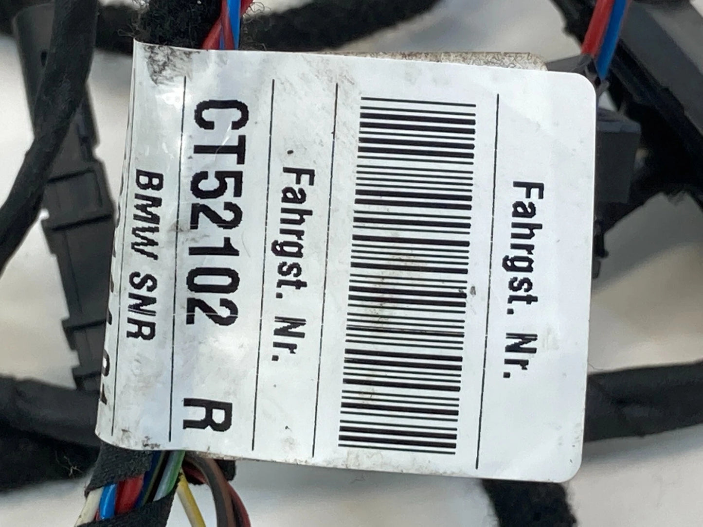 2008-2010 BMW 550I FRONT RIGHT DOOR WIRE WIRING HARNESS 9163051 OEM
