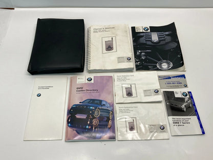 2002 02 BMW 745I OWNER'S MANUAL & QUICK REFERENCE CARD W/ CASE SET OEM