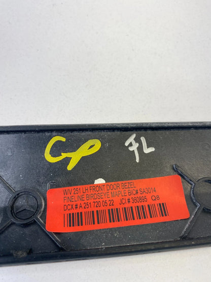06-10 MERCEDES-BENZ R350 FRONT LEFT INTERIOR DOOR TRIM MOLDING BEZEL A2517200522