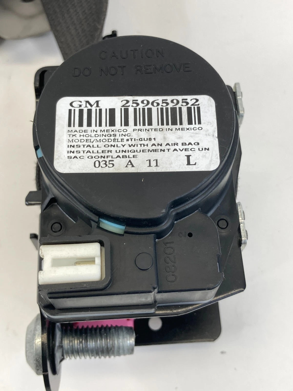 2005-2011 CADILLAC STS SEDAN FRONT LEFT DRIVER SIDE SEAT BELT RETRACTOR ASSY OEM