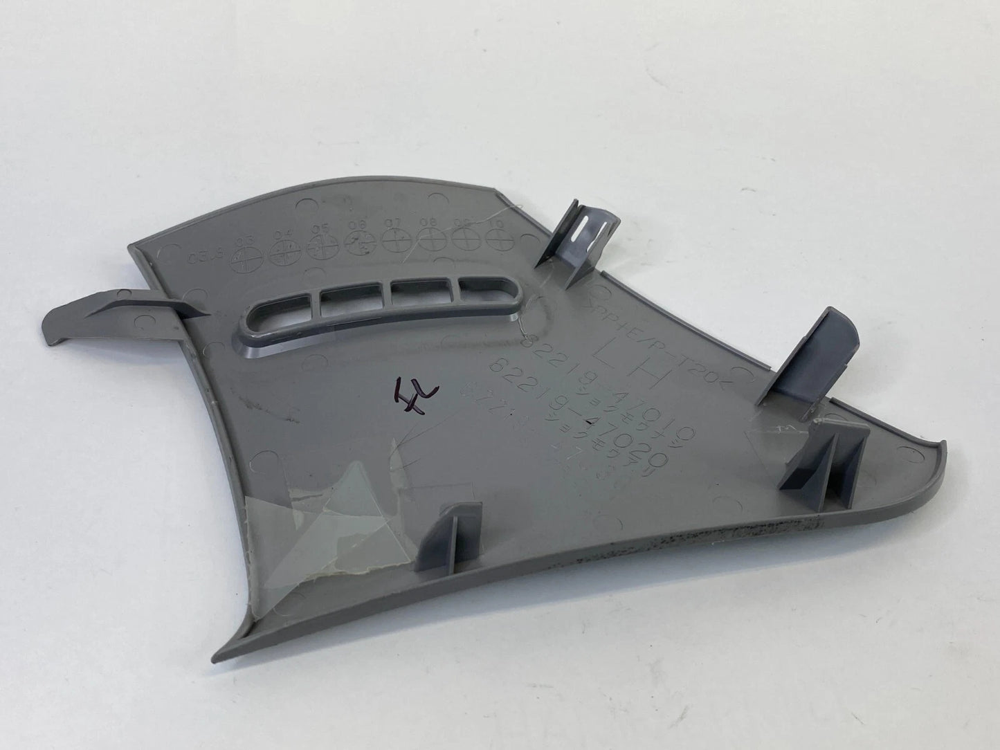 04-09 TOYOTA PRIUS FRONT LEFT INTERIOR A PILLAR TRIM END COVER 62219-47010 OEM