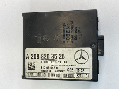 1999-2003 Mercedes-Benz CLK 430 Anti Theft Alarm Control Module Unit 2088203526