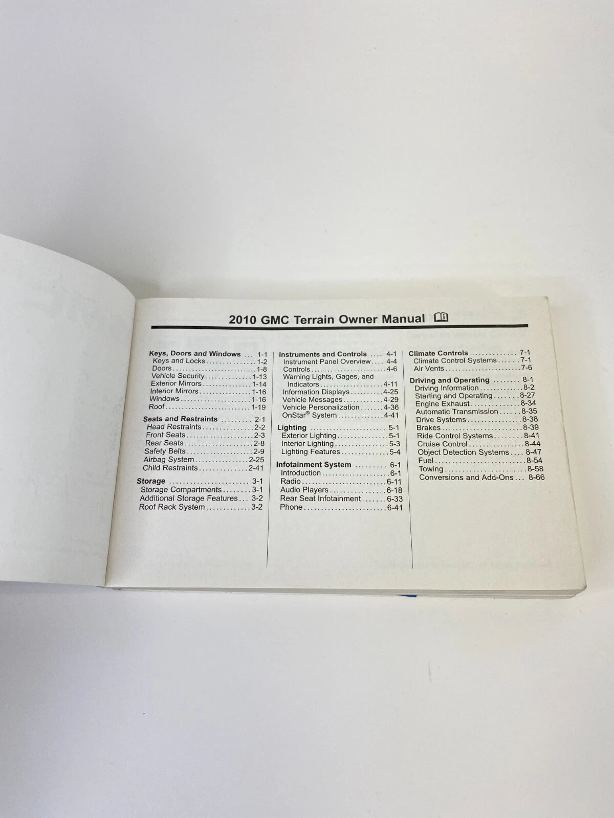 2010 GMC TERRAIN OWNERS MANUAL WARRANTY INFORMATION ONSTAR GUIDE SET OEM