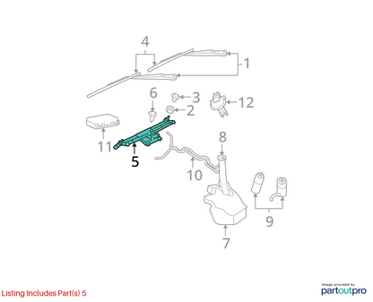2005-2007 JEEP GRAND CHEROKEE FRONT WINDSHIELD WIPER MOTOR OEM 55156313AB