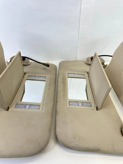 2003-2006 LINCOLN NAVIGATOR DUAL SUN VISOR PAIR SET LH RH TAN BEIGE OEM FACTORY