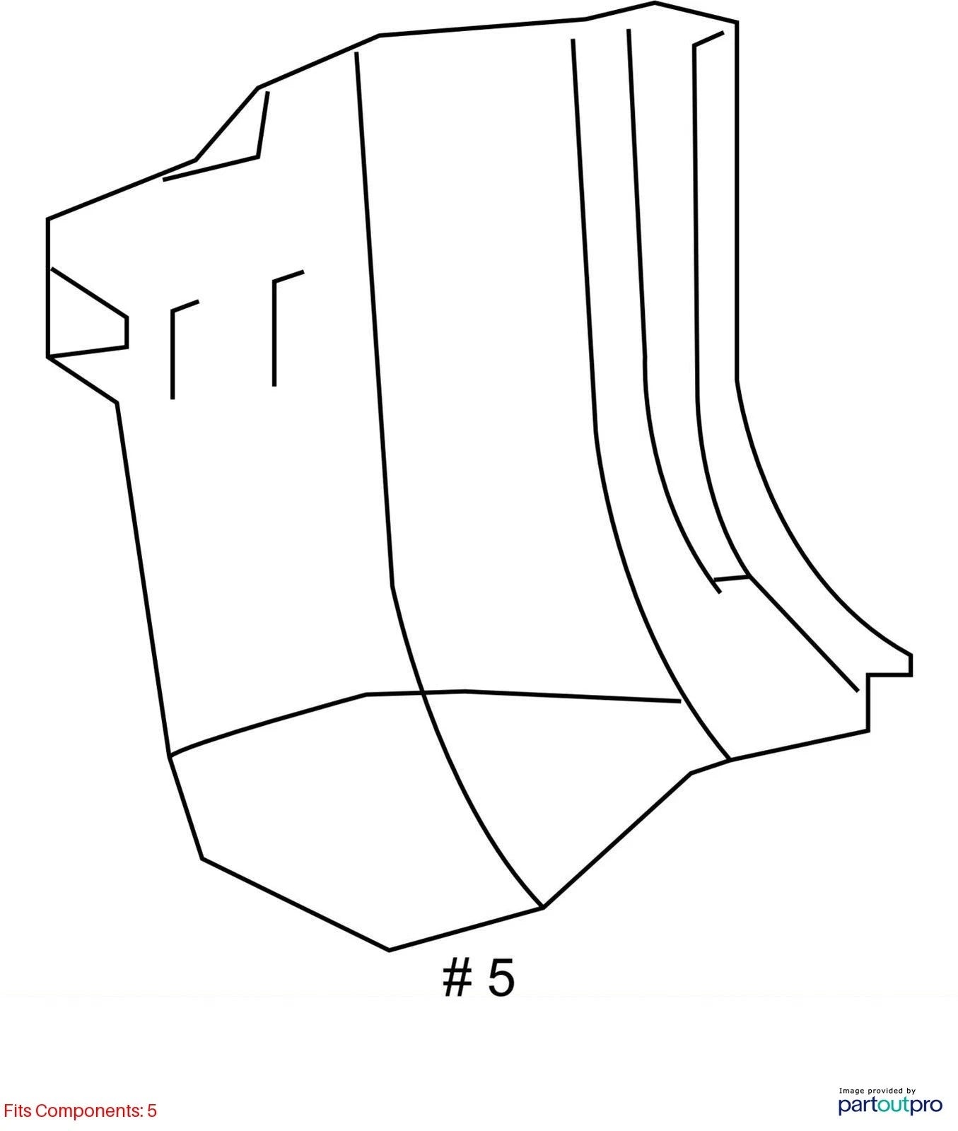 2004-2009 TOYOTA PRIUS FRONT RIGHT SIDE LOWER KICK PANEL TRIM 62111-47030 OEM