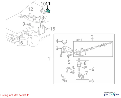 1998-2005 LEXUS GS300 BRAKE SYSTEM DECELERATION SENSOR 89441-30050 OEM