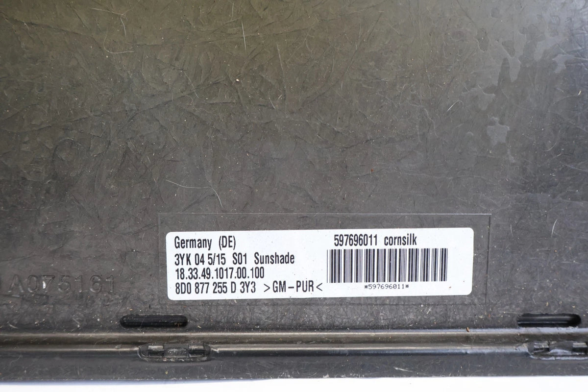 2012-2015 VW VOLKSWAGEN PASSAT SUNROOF SUN ROOF PANEL SUNSHADE COVER 8D0-877-255