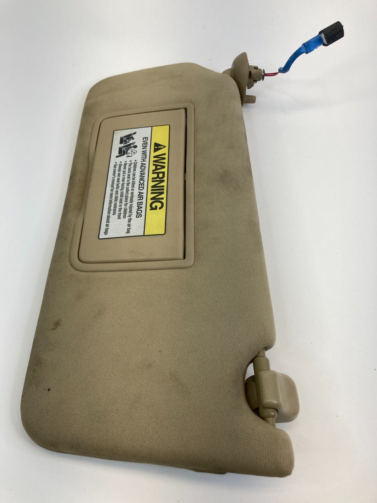 08-10 Honda Accord Driver Left Sun Visor Shade w/ Mirror Illuminated Ivory OEM