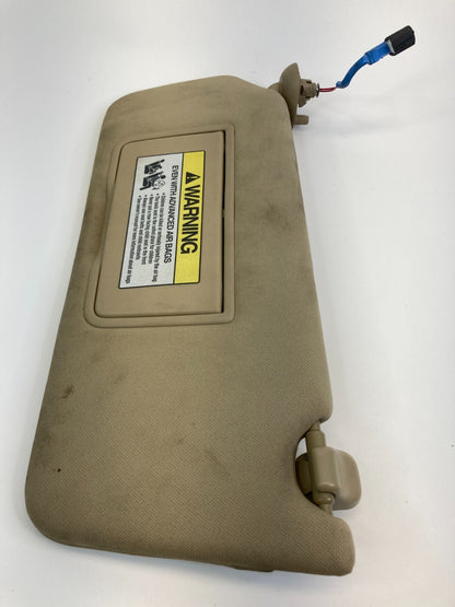 08-10 Honda Accord Driver Left Sun Visor Shade w/ Mirror Illuminated Ivory OEM