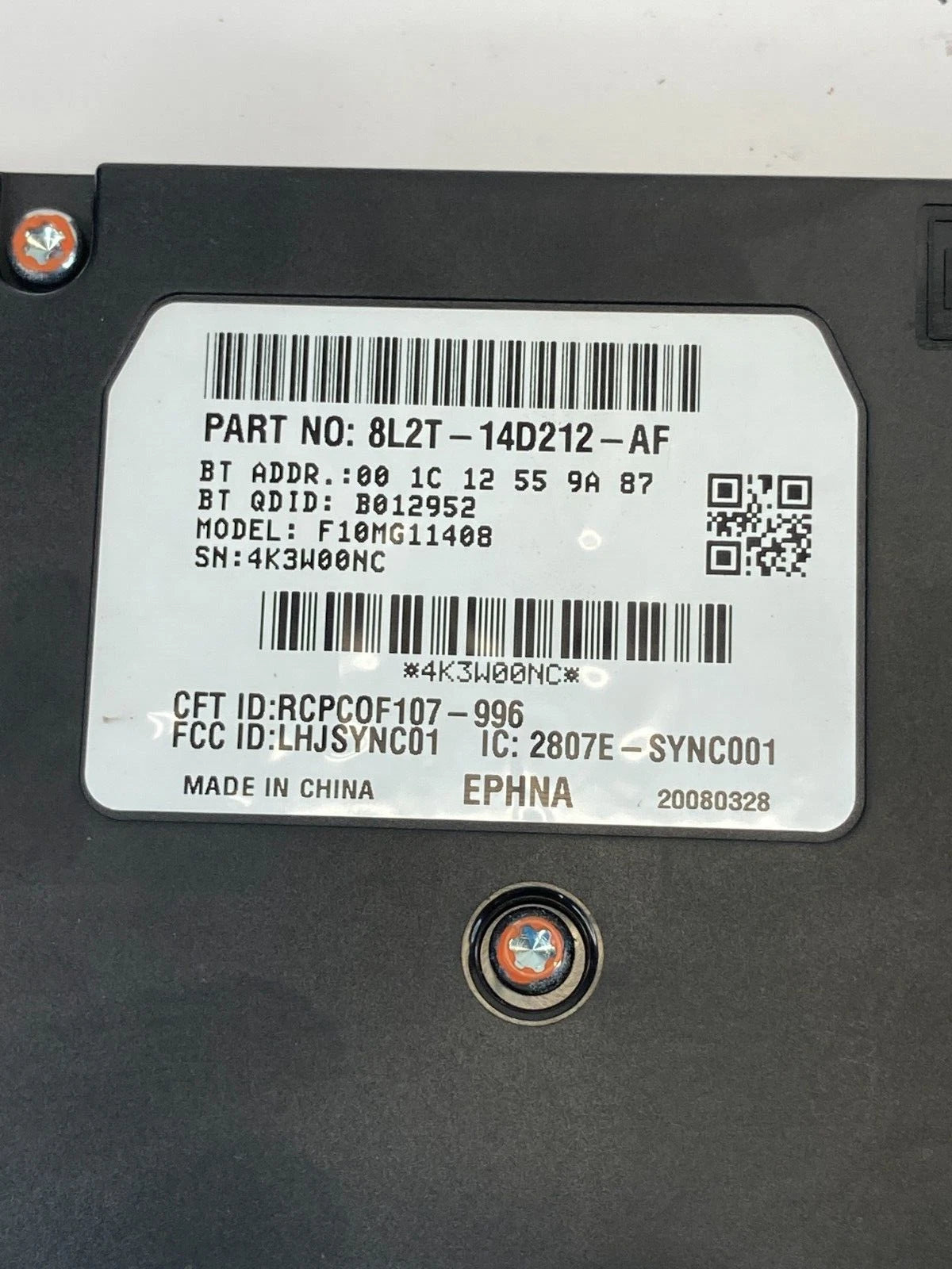 2008 FORD FOCUS SYNC COMMUNICATION CONTROL MODULE COMPUTER UNIT 8L2T-14D212-AF