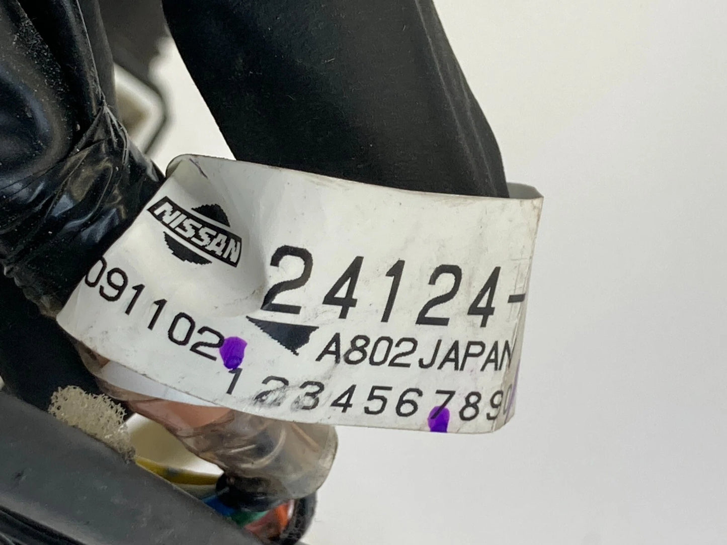 09-14 NISSAN MURANO FRONT RIGHT PASSENGER DOOR WIRE HARNESS CABLE 24124-1AA2A