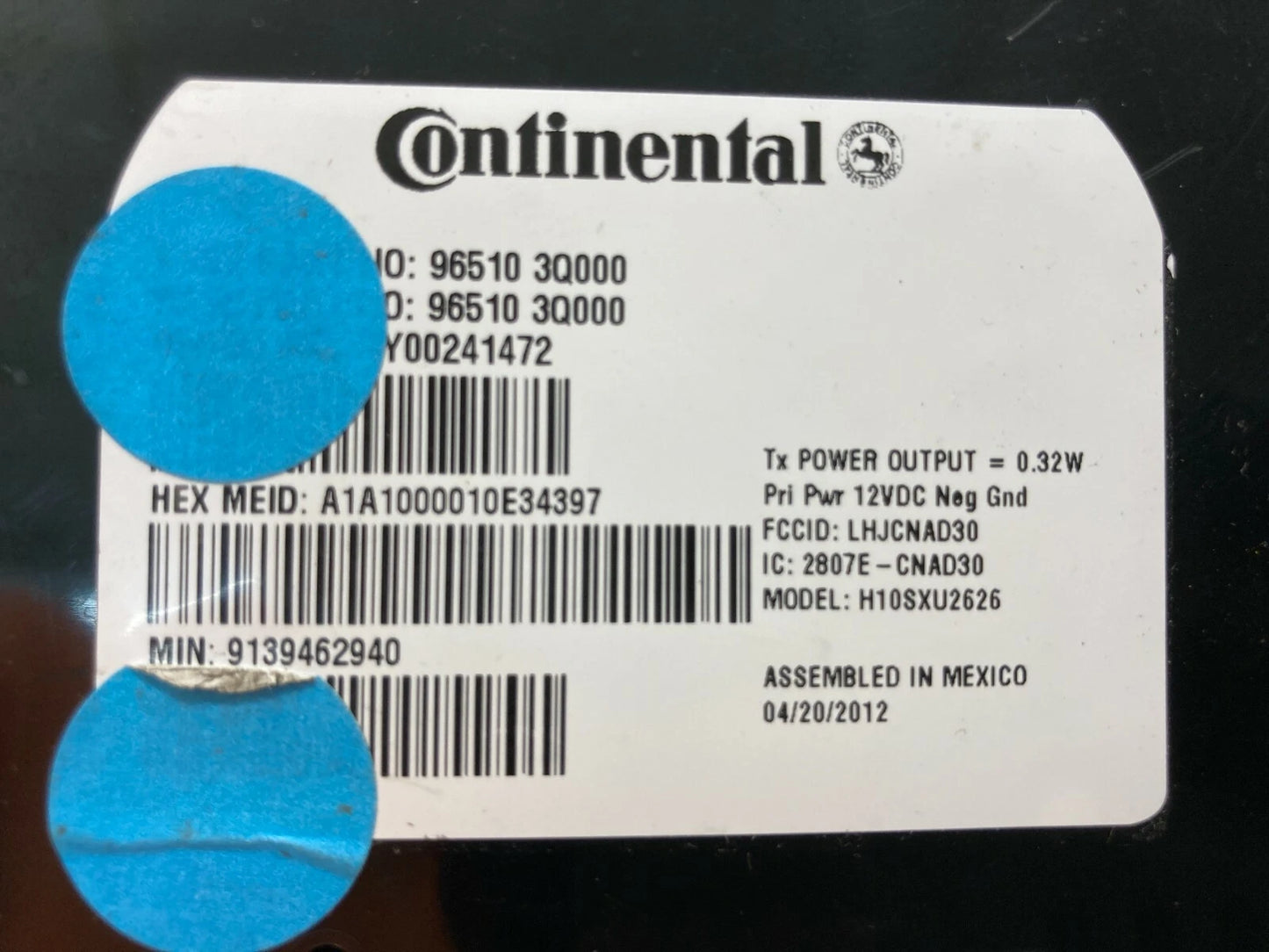 2012 2013 HYUNDAI SONATA M.T.S COMMUNICATION TELEMATICS CONTROL MODULE UNIT OEM