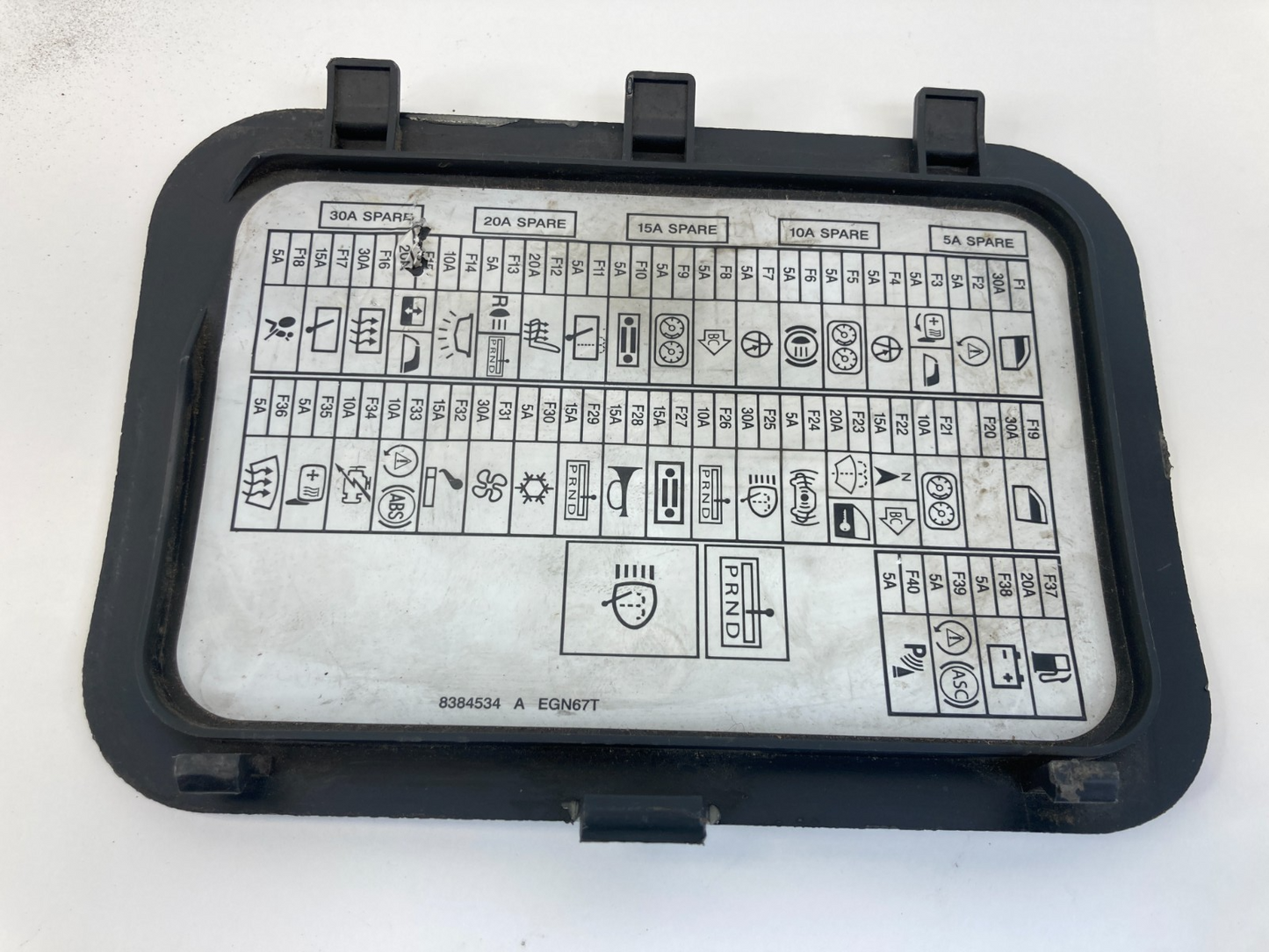 2002-2008 Mini Cooper Interior Passenger Footwell Fuse Box Lid Cover 8384534 OEM