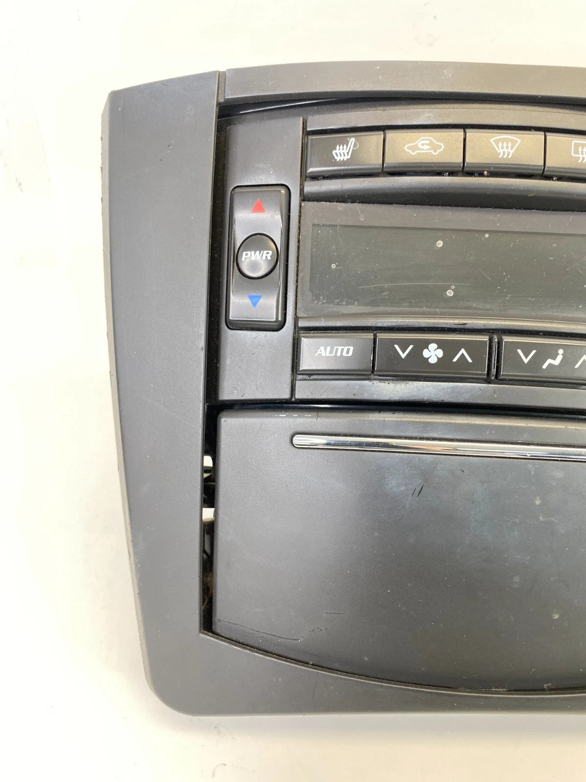 2003-2006 CADILLAC CTS HEATED CLIMATE CONTROL PANEL STORAGE W/POWER OUTLET OEM