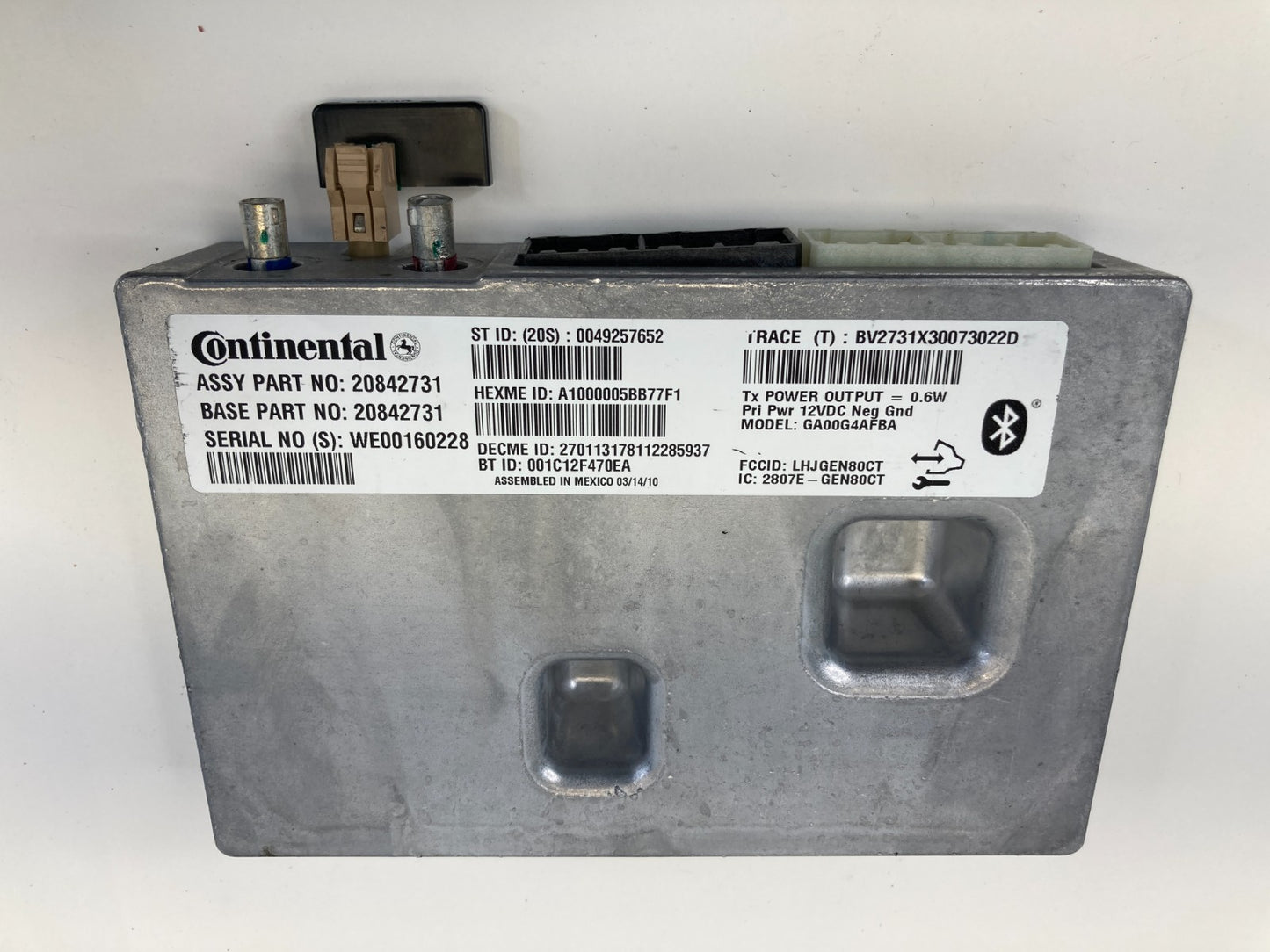 2011 Buick Regal OnStar Bluetooth Communication Control Module 20842731 OEM